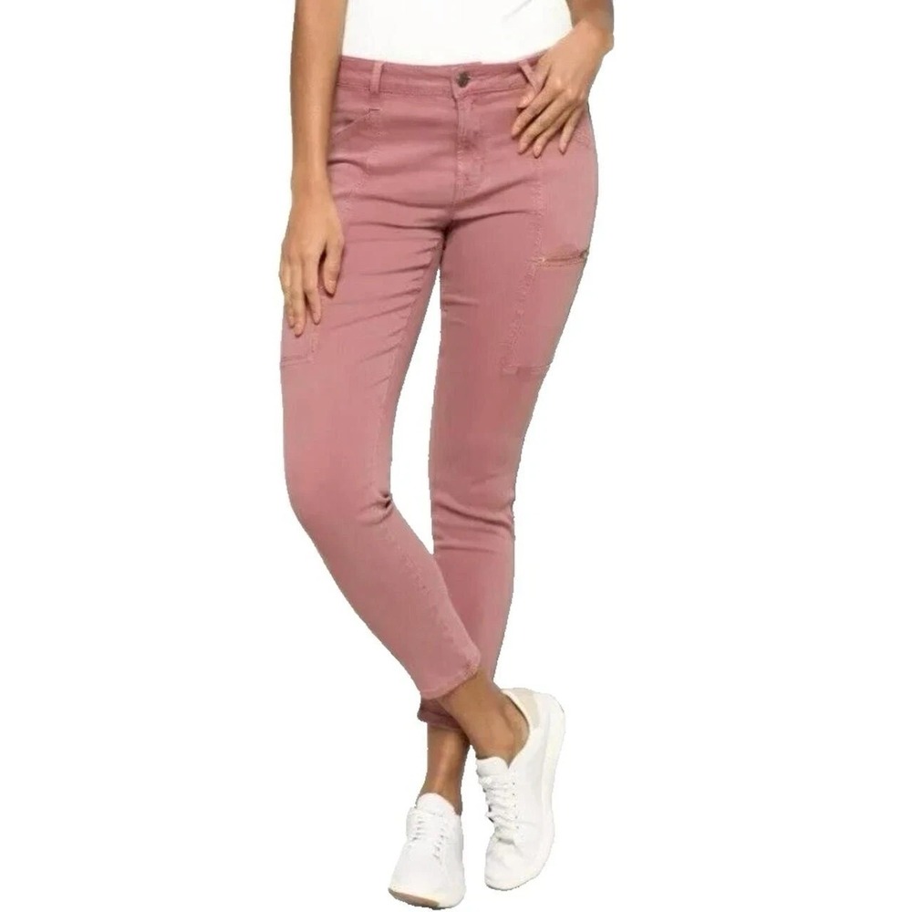 Pistola Hannah Skinny Cargo Pants Women's Size 27 Pink Stretchy Cotton Blend